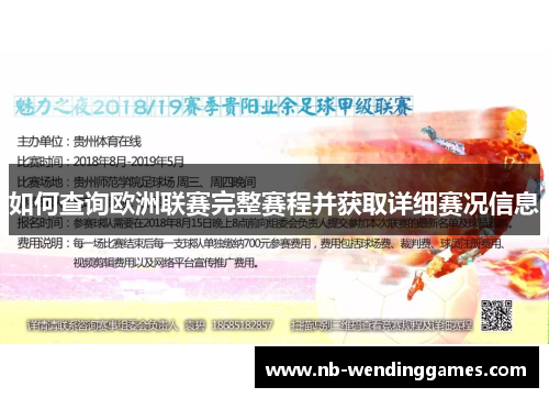 如何查询欧洲联赛完整赛程并获取详细赛况信息