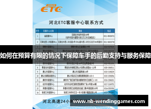 如何在预算有限的情况下保障车手的后勤支持与服务保障